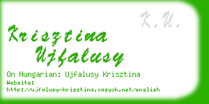 krisztina ujfalusy business card